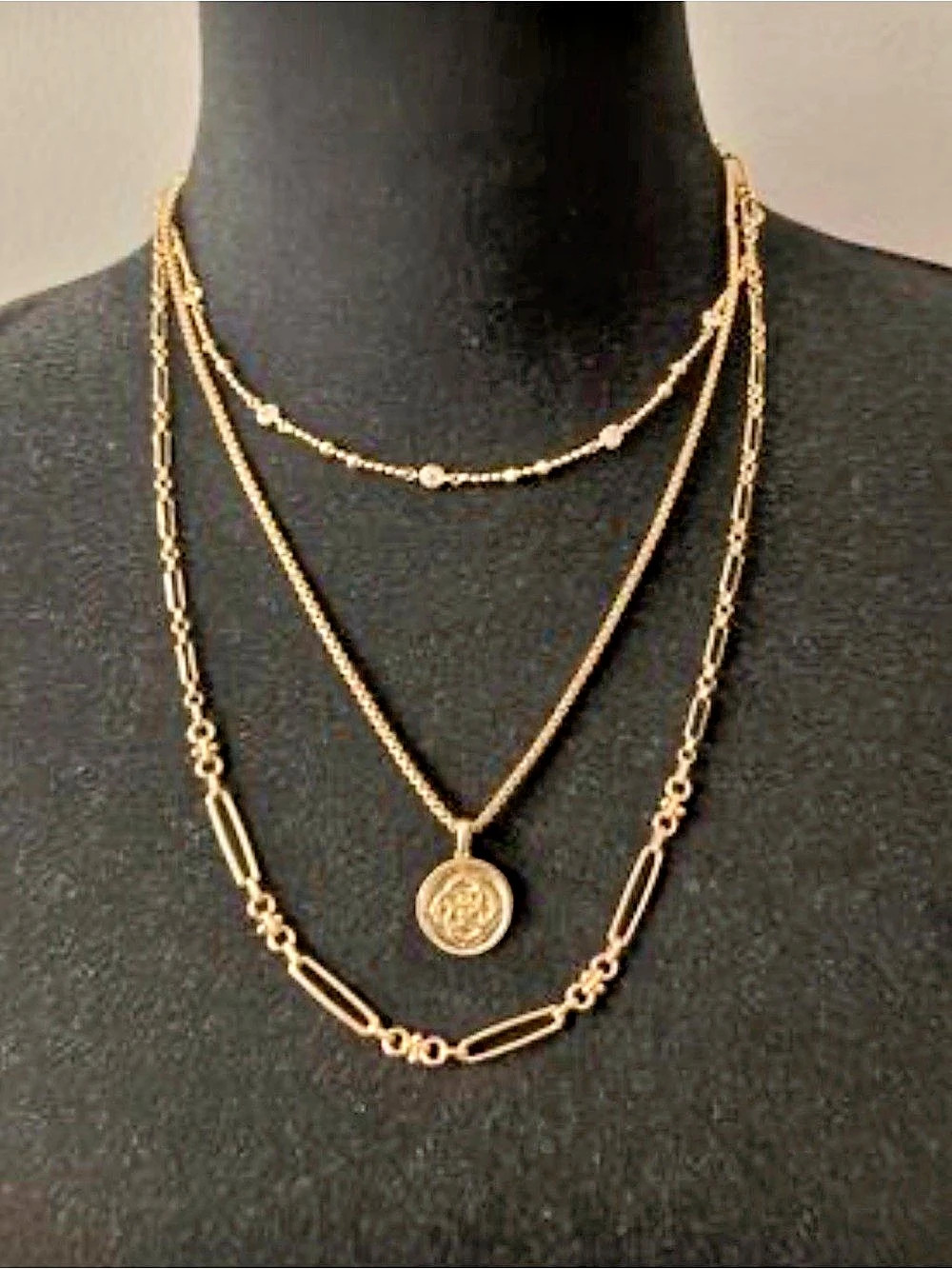 Kendra Scott Medallion Coin Multi Strand Necklace Gold